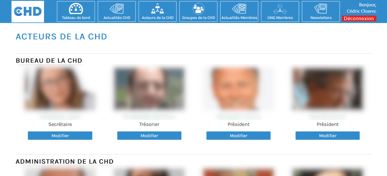 capture d'écran de l'intranet en ligne de ALTM - système de gestion des articles et fil d'actualté interne à la structure ALTM à lyon
